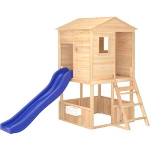 VIDAXL Wooden Playground Set for Kids - Brown - Outdoor Use VIDAXL Wooden Playground Set for Kids - Brown - Outdoor Use