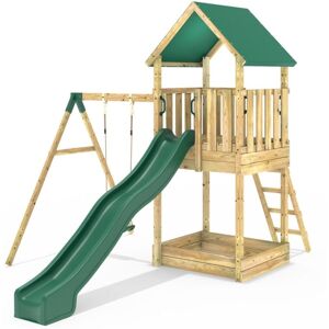 Rebo - Modular Wooden Climbing Frame Adventure Playset - Swing Wychwood Rebo - Modular Wooden Climbing Frame Adventure Playset - Swing Wychwood