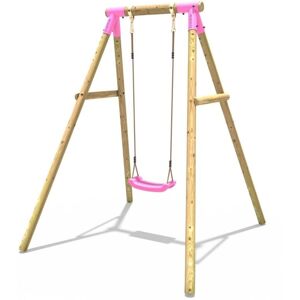 Rebo - Wooden Garden Swing Set - Solar Pink Rebo - Wooden Garden Swing Set - Solar Pink