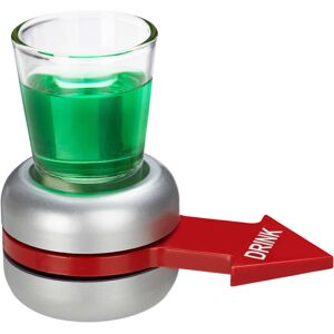 RELAXDAYS 4 x drinking game Spin the Shot, spin the arrow, red pointer, 2cl shot glass, fun party game, shot spinner, grey RELAXDAYS 4 x drinking game Spin the Shot, spin the arrow, red pointer, 2cl shot glass, fun party game, shot spinner, grey