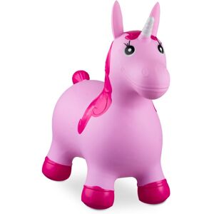 Relaxdays - Unicorn Bouncy Hopper, Kids Inflatable Ride-On Toy, incl. Air Pump, up to 50 kg, BPA-Free, Inflatable, Pink Relaxdays - Unicorn Bouncy Hopper, Kids Inflatable Ride-On Toy, incl. Air Pump, up to 50 kg, BPA-Free, Inflatable, Pink