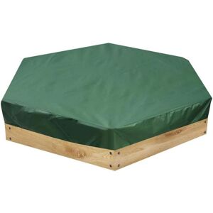 Linghhang - Sandpit Cover (180x150cm) - Waterproof and Dustproof - For Hexagonal Sandpit - Green - With Drawstring - To Prevent Contamination of Sand Linghhang - Sandpit Cover (180x150cm) - Waterproof and Dustproof - For Hexagonal Sandpit - Green - With Drawstring - To Prevent Contamination of Sand
