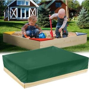 MCBOSON Sandpit Cover - Oxford Fabric - Dustproof Waterproof - With Drawstring - For Garden Sandpit - Green - 150 x 150 x 20 cm MCBOSON Sandpit Cover - Oxford Fabric - Dustproof Waterproof - With Drawstring - For Garden Sandpit - Green - 150 x 150 x 20 cm