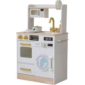 Teamson Kids - Wooden Play Kitchen Little Chef with Mini Garden and Washing Machine White Teamson Kids - Wooden Play Kitchen Little Chef with Mini Garden and Washing Machine White
