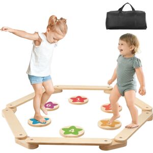 VEVOR Balance Beam Stepping Stones, 6 pcs Wooden Toddler Balance Boards, Montessori Toy for Kids 2-6, Build Coordination and Gross Motor Skills, Gymnastics VEVOR Balance Beam Stepping Stones, 6 pcs Wooden Toddler Balance Boards, Montessori Toy for Kids 2-6, Build Coordination and Gross Motor Skills, Gymnastics