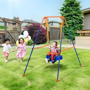 VEVOR Swing Sets for Backyard, 3-in-1 Toddler Swing Set with 4 Sandbags, Foldable Metal Stand, Easy to Assemble, Swingset Indoor/Outdoor for Kids 3-6 VEVOR Swing Sets for Backyard, 3-in-1 Toddler Swing Set with 4 Sandbags, Foldable Metal Stand, Easy to Assemble, Swingset Indoor/Outdoor for Kids 3-6