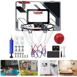 Dayplus - Wall Mounted Basketball Hoop Backboard Set Indoor Outdoor Play Basketball Rim Dayplus - Wall Mounted Basketball Hoop Backboard Set Indoor Outdoor Play Basketball Rim