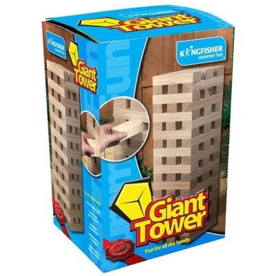 Giant Tower Garden Game 61 cm Tall Summer Fun For Kids Kingfisher Giant Tower Garden Game 61 cm Tall Summer Fun For Kids Kingfisher