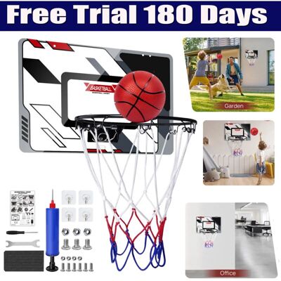 Dayplus - new Heavy Duty Wall Mounted Basketball Hoop Rim & Net & Ball & Pump for Kids Dayplus - new Heavy Duty Wall Mounted Basketball Hoop Rim & Net & Ball & Pump for Kids
