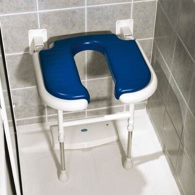 Akw - 4000 Series Standard Horseshoe Padded Seat Blue Akw - 4000 Series Standard Horseshoe Padded Seat Blue