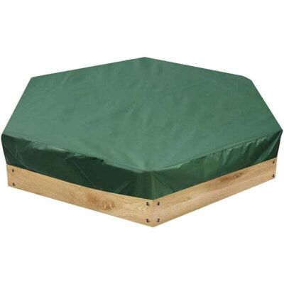 YMYNY Sandpit cover (180x150cm) - Waterproof and dustproof - For hexagonal sandpit - Green - With drawstring - To protect sand and toys from soiling mumu YMYNY Sandpit cover (180x150cm) - Waterproof and dustproof - For hexagonal sandpit - Green - With drawstring - To protect sand and toys from soiling mumu