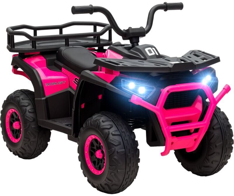 Aiyaplay - 12V Kids Quad Bike w/ 4 Suspension Wheels, for 3-5 Years, Pink