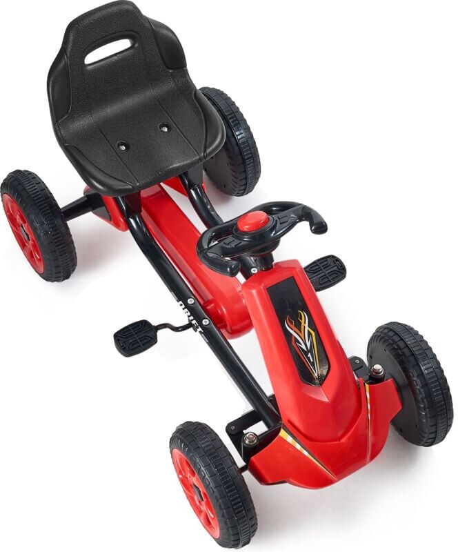 Mophorn Kids Pedal Go Kart, 4-Wheel Off-Road Ride-On Toy for Children. Features Steering Wheel, Adjustable Seat, Non-Slip Big Wheels. Ideal Outdoor
