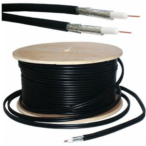 LOOPS 100m (330 ft) RG6 Twin Coaxial Shotgun Cable Aerial Satellite Dish lnb Sky+ hd Freesat