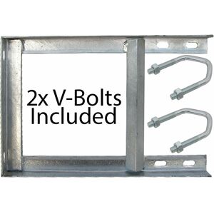 LOOPS 12' x 18' Galvanised tv Aerial Wall Mounting Bracket & v Bolts Pole Mast Install