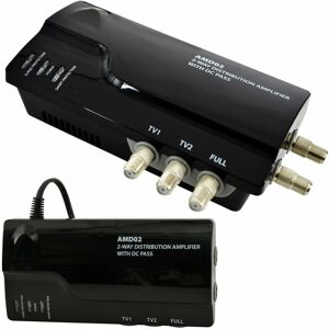 LOOPS 2 Way tv Aerial Distribution Amplifier 4G Amp Splitter Booster f type Coaxial dc