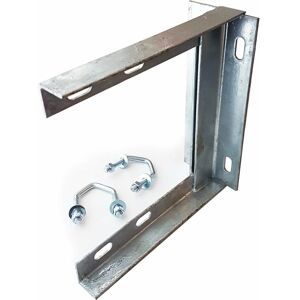 LOOPS 9' x 9' tv Aerial Wall Mounting Bracket & v Bolts Galvanized Pole Mast Install