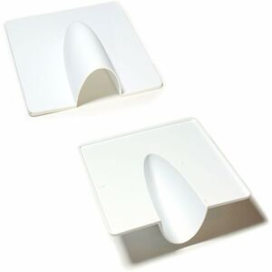 LOOPS Qty 100 White Brick Buster Plate Cable Wall Entry Tidy Cover Satellite Coaxial