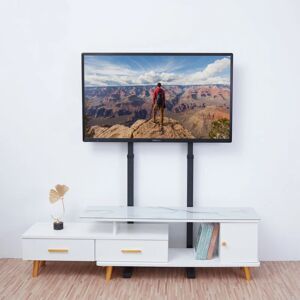 Unho - Height Adjusted For 32-65 inch Floor tv Stand Bracket Slender Behind tv Cabinet