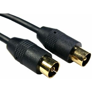 LOOPS 10M gold Aerial Cable Extension Male Plug to Female Socket tv Coaxial Coax Lead