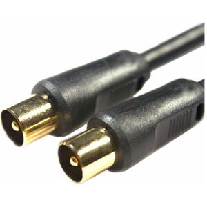 LOOPS 30m Male to Plug Aerial Cable Gold & Shielded Coaxial Coax Lead TV Freeview Box