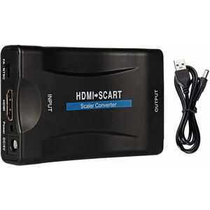 Tinor - hdmi to Scart Adapter, hdmi Converter Stereo Video Audio 1080P Compatible with ntsc pal HDMI1.3 for Sky hd Blu Ray PS3 tv vcr vhs