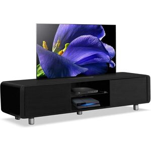 Capri Gloss Black with Black Sides Beam-Thru Remote Friendly 32-65 Flat Screen tv Cabinet - Homeology