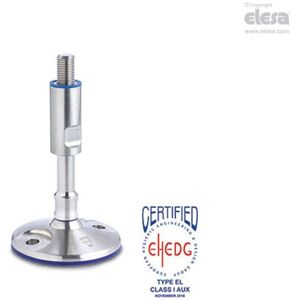 ELESA LMF-HD-SST Levelling feet Hygienic Design with holes for ground mounting s