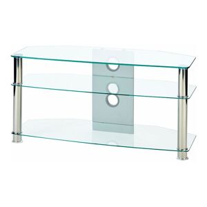 Mmt Furniture Designs Ltd - mmt Clear Glass tv Stand - Suits 32 to 47 inch lcd led 3D plasma flat screen televisions - 1000mm wide - clear