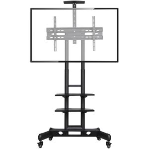 Yaheetech Mobile TV Stand/Cart for 32 -75 inch LCD/LED Flat Screen with Wheels & 3-tier Shelve