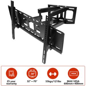 GREENBAY Tv Wall Bracket for 32-70, Swivel & Tilt tv Mount Bracket for tv lcd led Plasma Flat Curved Screens up to 55kg (Double Arm Cantilever)