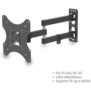 QHJ Tv Wall Mount Bracket Swivel Rotatable for 26-55 inch tv with Spirit Level