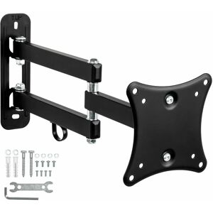 Tectake - tv Wall Mount, for 10-24 inch TV's - tilt and swivel - bracket tv, wall tv mount, tv on wall bracket - black