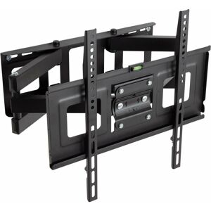 Tectake - tv wall mount for 32-55 inch (81-140cm) can be tilted and swivelled dual arm - bracket tv, wall tv mount, tv on wall bracket - black