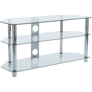 MMT FURNITURE DESIGNS LTD MMT Clear Glass TV Stand - Suits 32 to 47 inch LCD LED 3D plasma flat screen televisions - 1000mm wide MMT FURNITURE DESIGNS LTD MMT Clear Glass TV Stand - Suits 32 to 47 inch LCD LED 3D plasma flat screen televisions - 1000mm wide