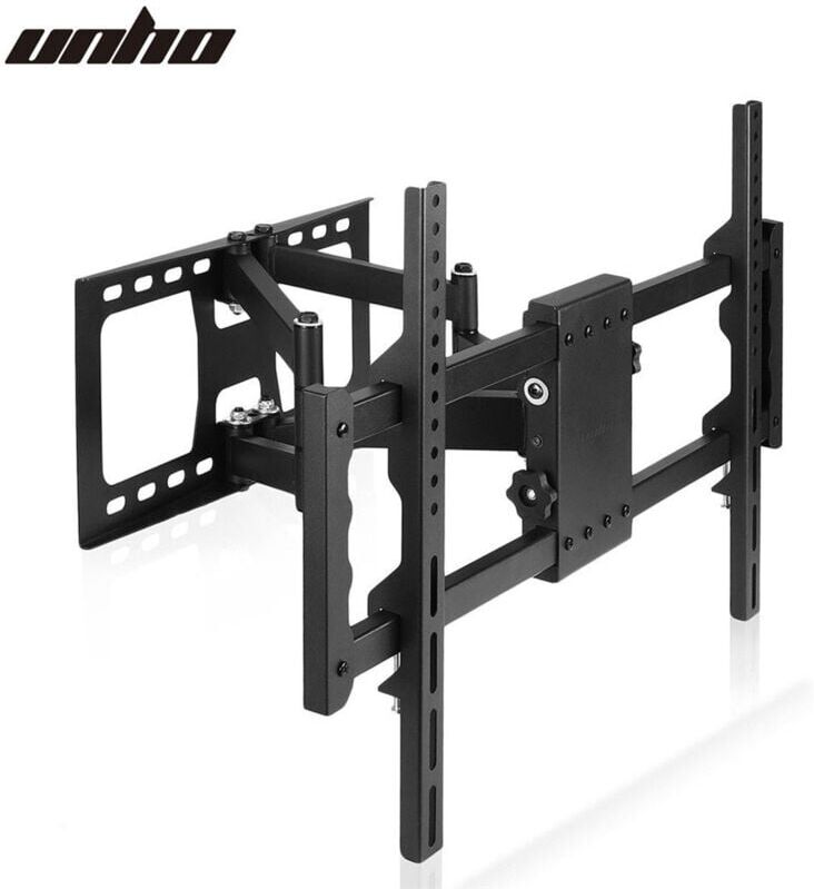 UNHO Thin Pull Out Twin Arm TV Wall Mount Bracket for Samsung 50 55 60 65 75 80 85 Inch