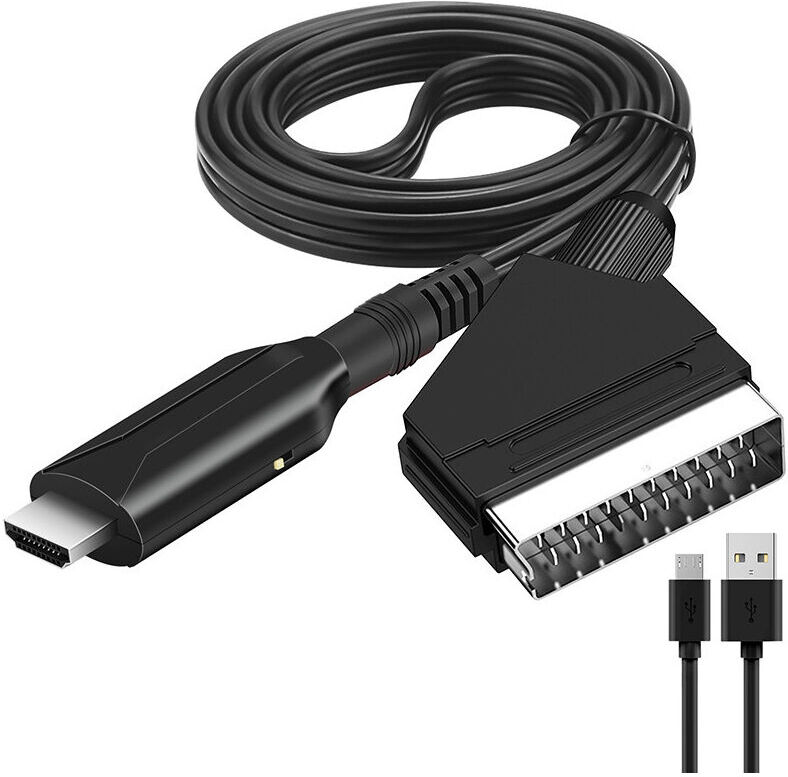 CYSLMUK Scart to Hdmi Converter Audio Video Adapter for Hdtv/dvd/set-top box/ps3/pal/ntsc Starlight