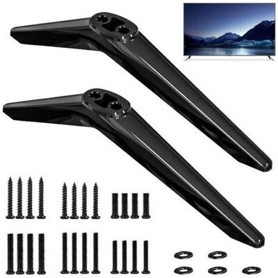 ALOVEZ Universal Tv Stand For Tcl, Tv Mount For Most 32/40/49/50/55 Inch Tvs, Black Tv Furniture Legs, Compatible With Sharp, Samsung, Lg And Hisense, Includes Screws For Easy Installation ALOVEZ Universal Tv Stand For Tcl, Tv Mount For Most 32/40/49/50/55 Inch Tvs, Black Tv Furniture Legs, Compatible With Sharp, Samsung, Lg And Hisense, Includes Screws For Easy Installation