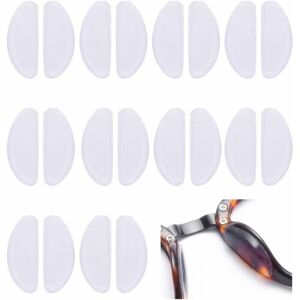 10 Pairs 1mm Non-Slip Silicone Nose Pads Adhesive Nose Pads D-Shaped Inflatable Cushion Glasses Pads Sunglasses Accessories - Transparent - Denuotop