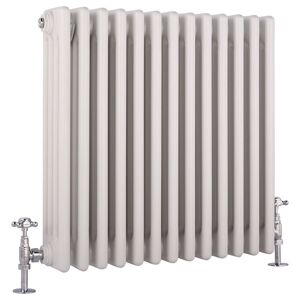 Milano Windsor - Traditional White Cast Iron Style Four Column Horizontal Radiator - 600mm x 605mm