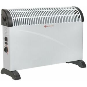 LOOPS 2000W Convector Heater - Thermostat & Turbo Fan - 3 Heat Settings - 230V Supply