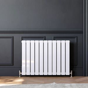 ELEGANT 600 x 836 mm White Horizontal Column Designer Radiator Single Flat Panel Central Heating Radiator