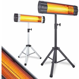 AREBOS Infrared Radiant Heater 2500 W with Stand Height Adjustable Fluently Adjustable Swivel incl. Wall Mounting for Indoor and Outdoor Use Black