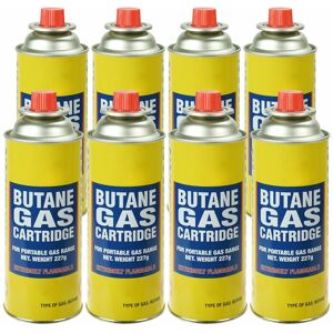 ASAB 8 x Butane Gas Can Canisters Bottles Camping For Stove Cooker Heater Cooking - 8pk Gas Cans