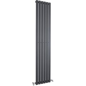 Hudson Reed - Sloane Single Designer Vertical Radiator 1800mm h x 354mm w - Anthracite