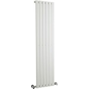 Hudson Reed - Sloane Single Designer Vertical Radiator 1800mm h x 354mm w - Satin White