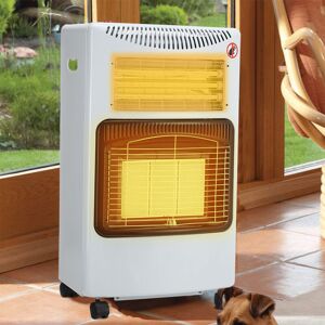 Livingandhome - 4.2kW Mobile Over Gas Space Heater, White