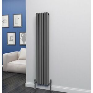 Eclipse Steel Anthracite Vertical Designer Radiator 1600mm x 290mm Double Panel - Central Heating - Anthracite - Eastgate