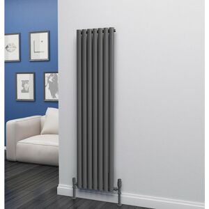 Eclipse Steel Anthracite Vertical Designer Radiator 1600mm h x 406mm w Single Panel - Central Heating - Anthracite - Eastgate