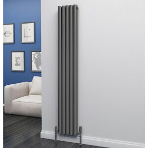 Eclipse Steel Anthracite Vertical Designer Radiator 1800mm x 290mm Double Panel - Central Heating - Anthracite - Eastgate